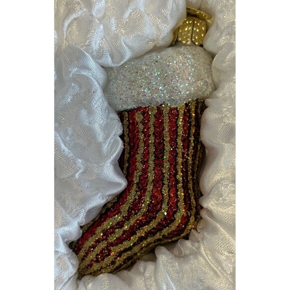 Child's First Christmas Ornament Collection Set of 6 New Blown Glass in Box OWC - Picture 10 of 16